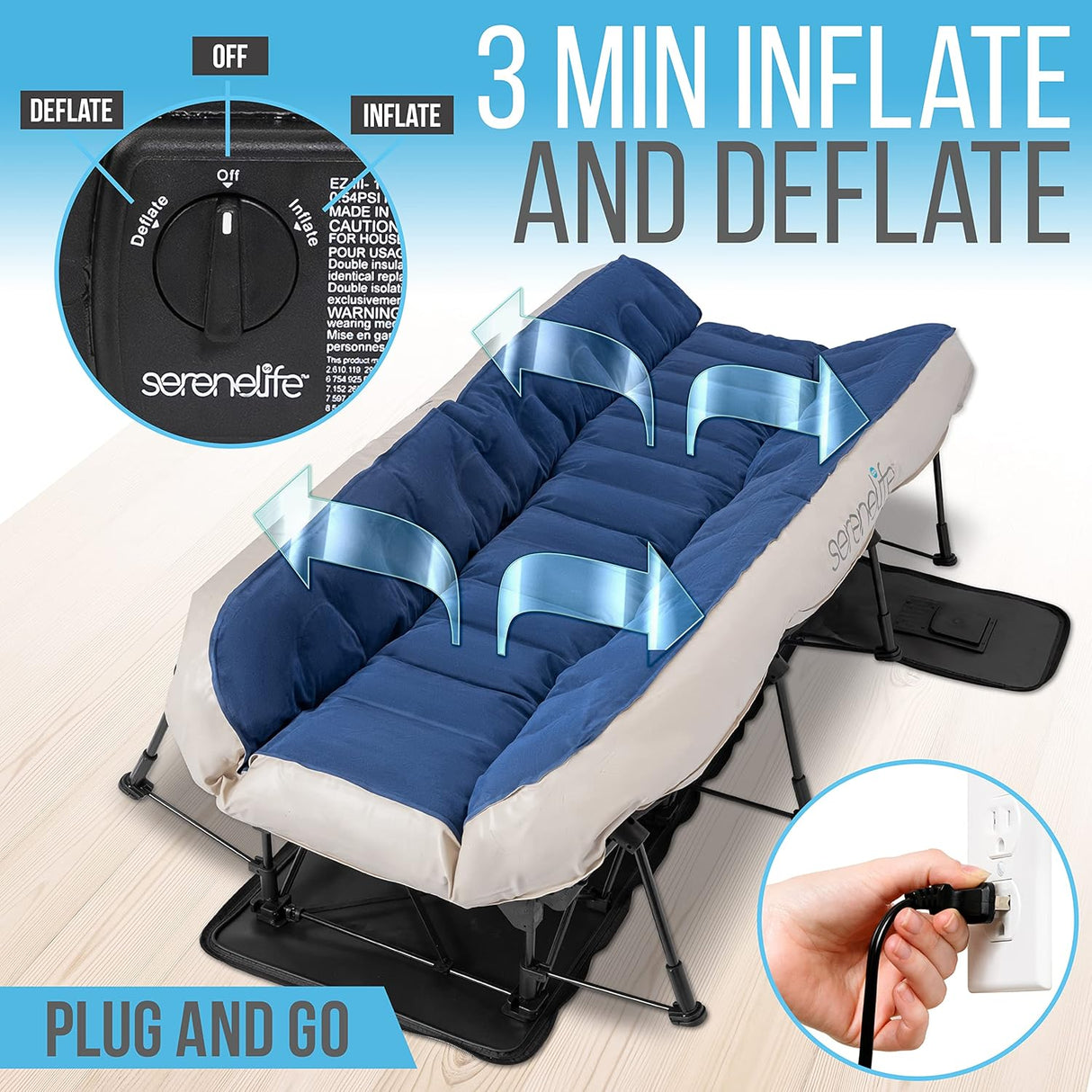 Colchones Inflables de lujo SERENELIFE SLEZBDTW10
