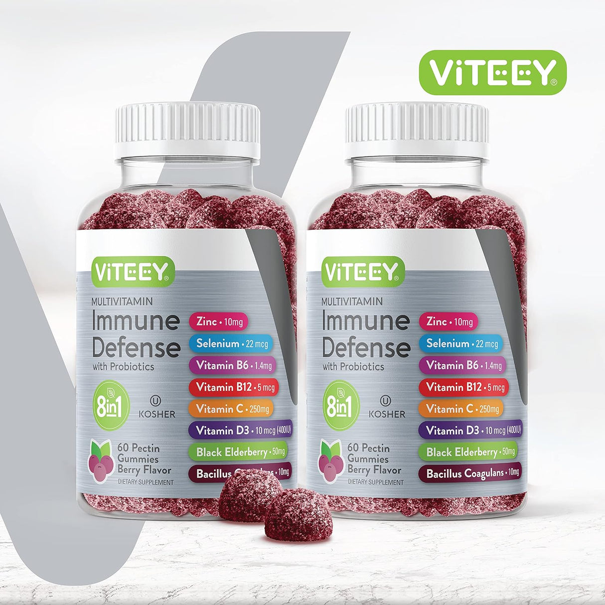 Multivitamínicas 8 en 1 con Probióticos Vegetarianas