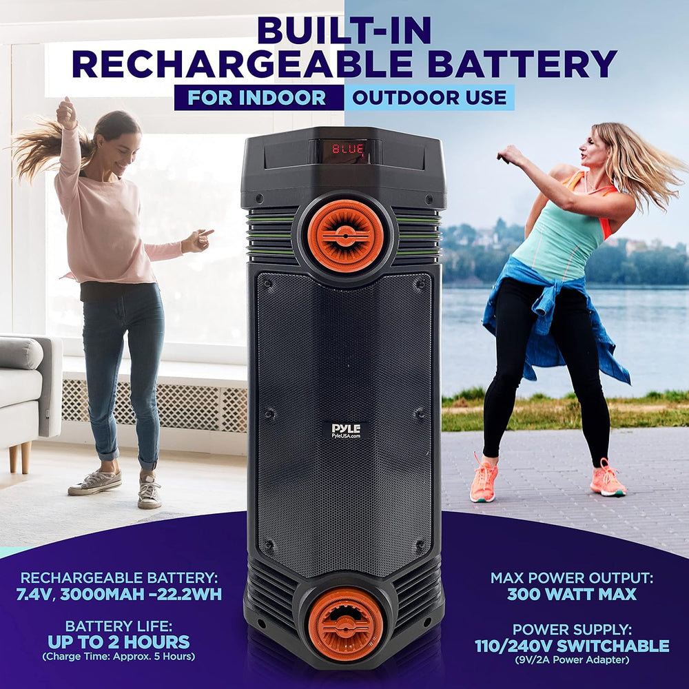 Altavoz PA portátil Bluetooth 300 W PYLE-PRO PPHP2694B
