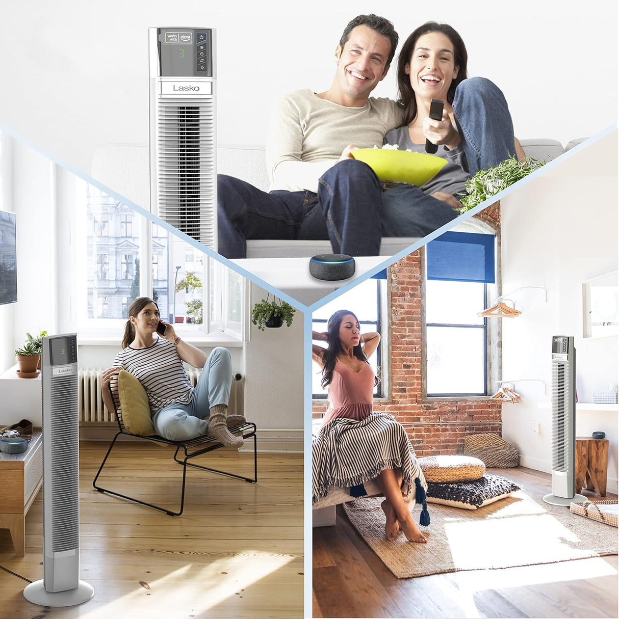 Lasko Ventilador Torre Oscilante Controlado por Voz T48401