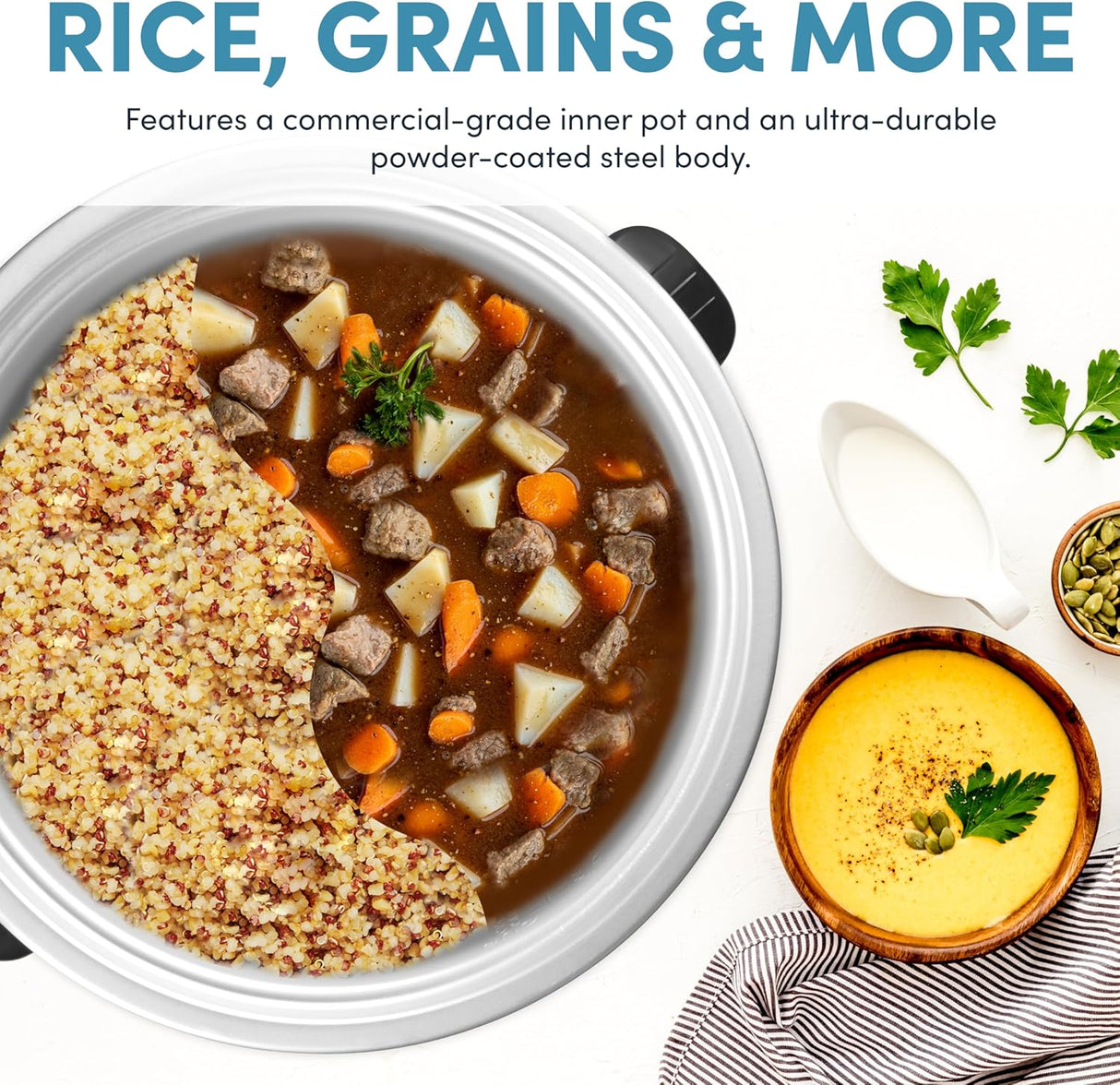 Cocedor de Arroz Aroma, 60 Tazas, 14Qt, Modelo ARC-1430E