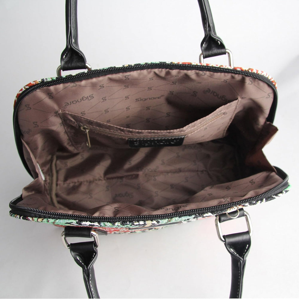 Bolsa de mano grande Signare con diseño floral