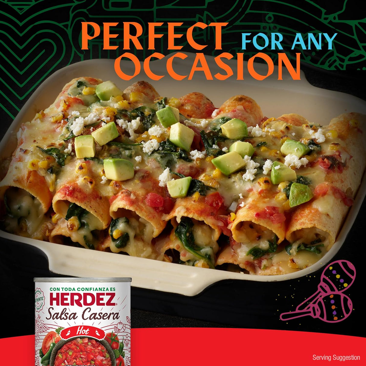 Salsa Casera Picante HERDEZ, 7 oz, Paquete de 12 unidades