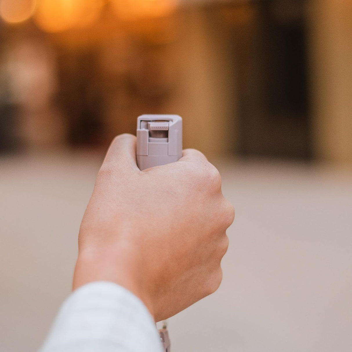 Espray de defensa 3 en 1 con llavero y agarre de dedo