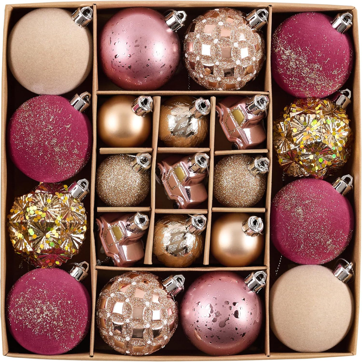 Adornos Navideños DecorbyHannah, 21ct, Shatterproof, Velvet.