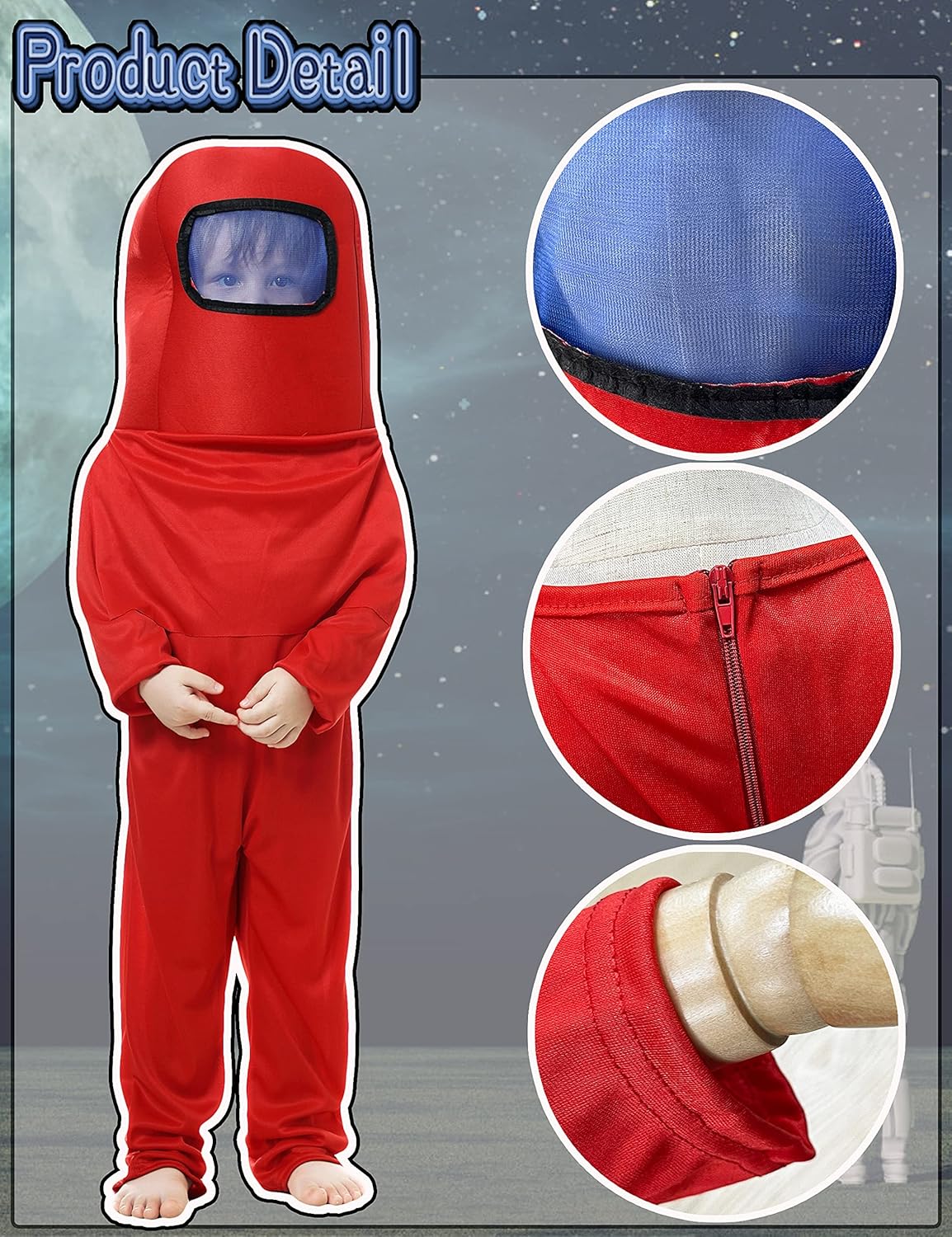 Disfraces de astronauta para niños talla XL rojo