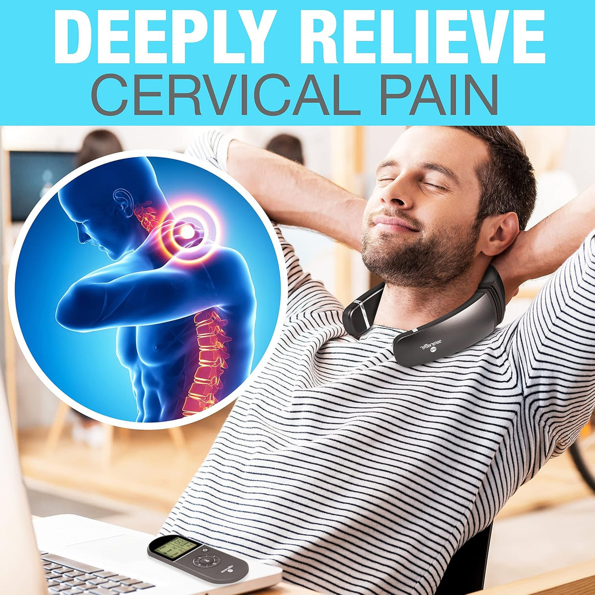 Masajeador de cuello inteligente SERENELIFE SLNKMSG131