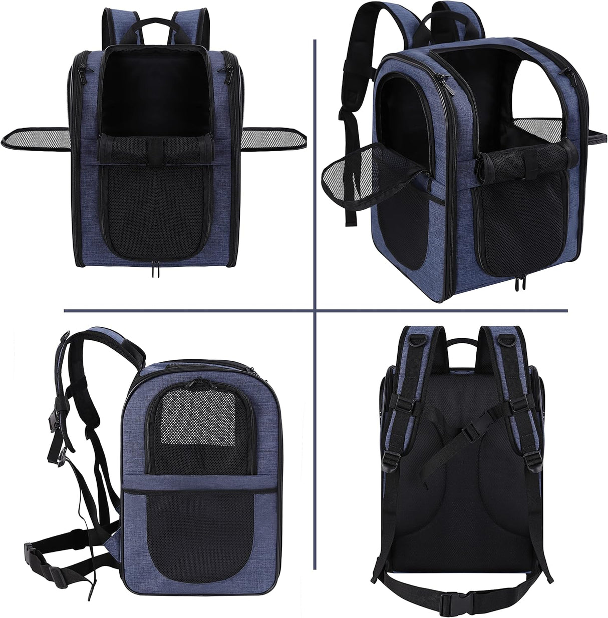 Mochila para llevar gatos con respaldo acolchado de viajes