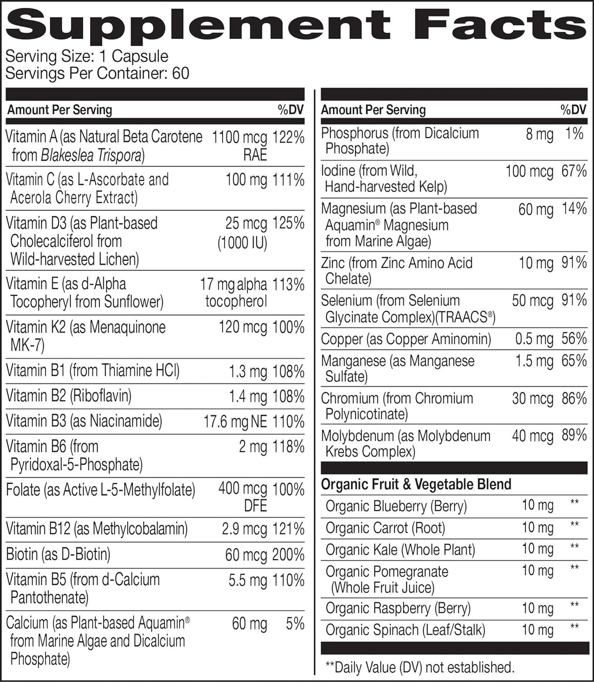 Suplemento NATURELO Multivitamínico diario para los hombres