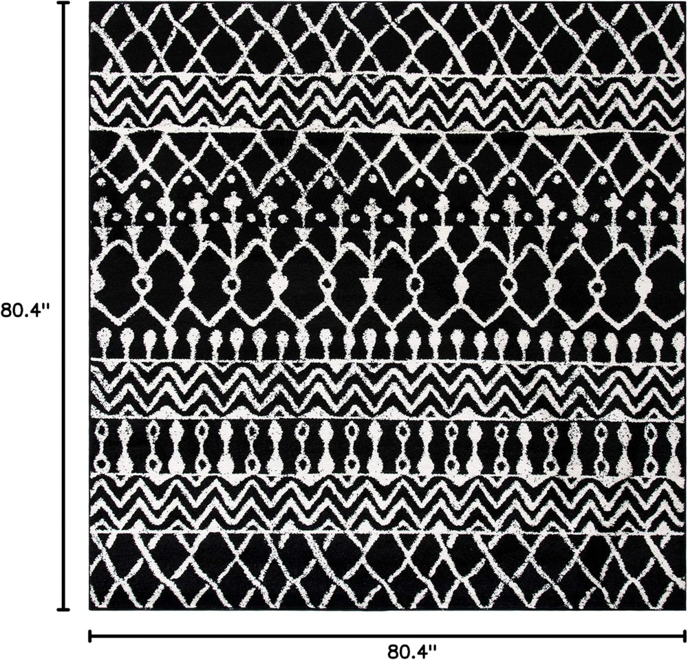 Alfombra Cuadrada Tulum, Diseño Boho Marroquí, Modelo TUL270Z