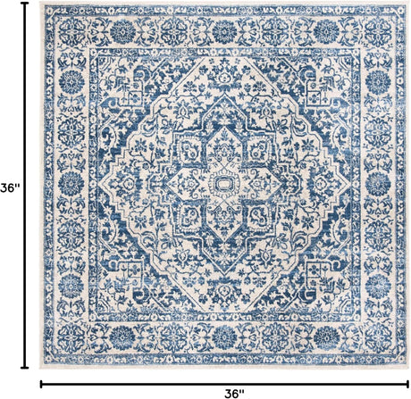 Alfombra decorativa cuadrada de medallón BNT832M