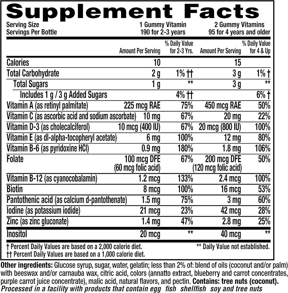 multivitamínicos completos con vitamina C y D para niños