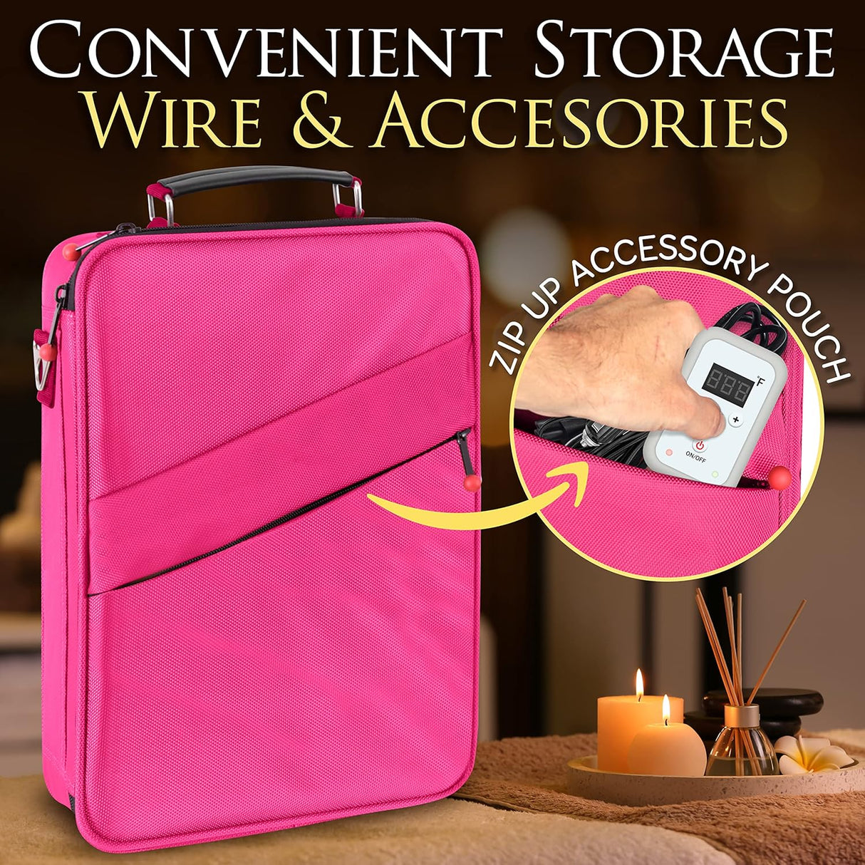 Juego de calentador de piedra de masaje portátil SereneLife