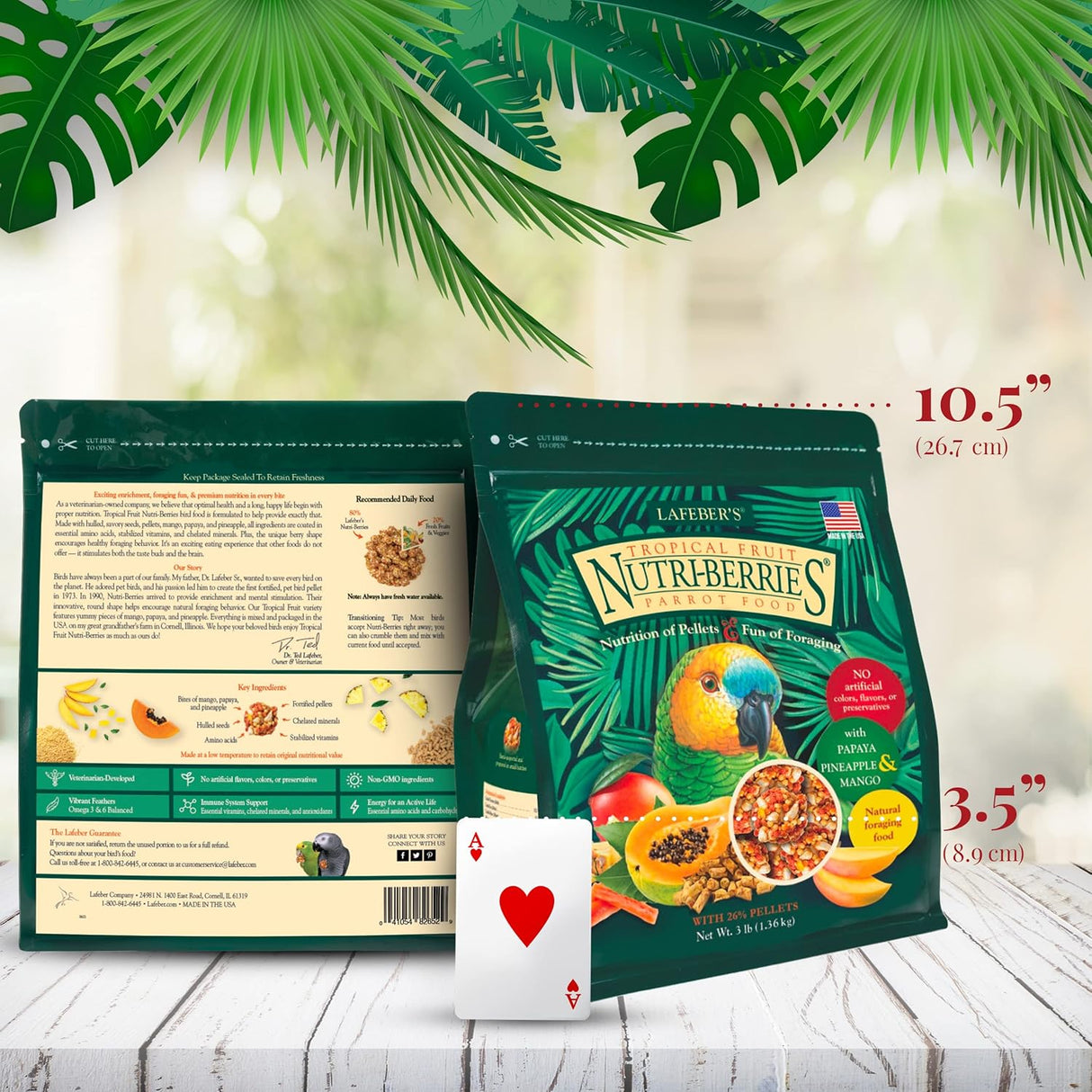 LAFEBER'S Tropical Fruit Nutri-Berries Alimento 3 libras