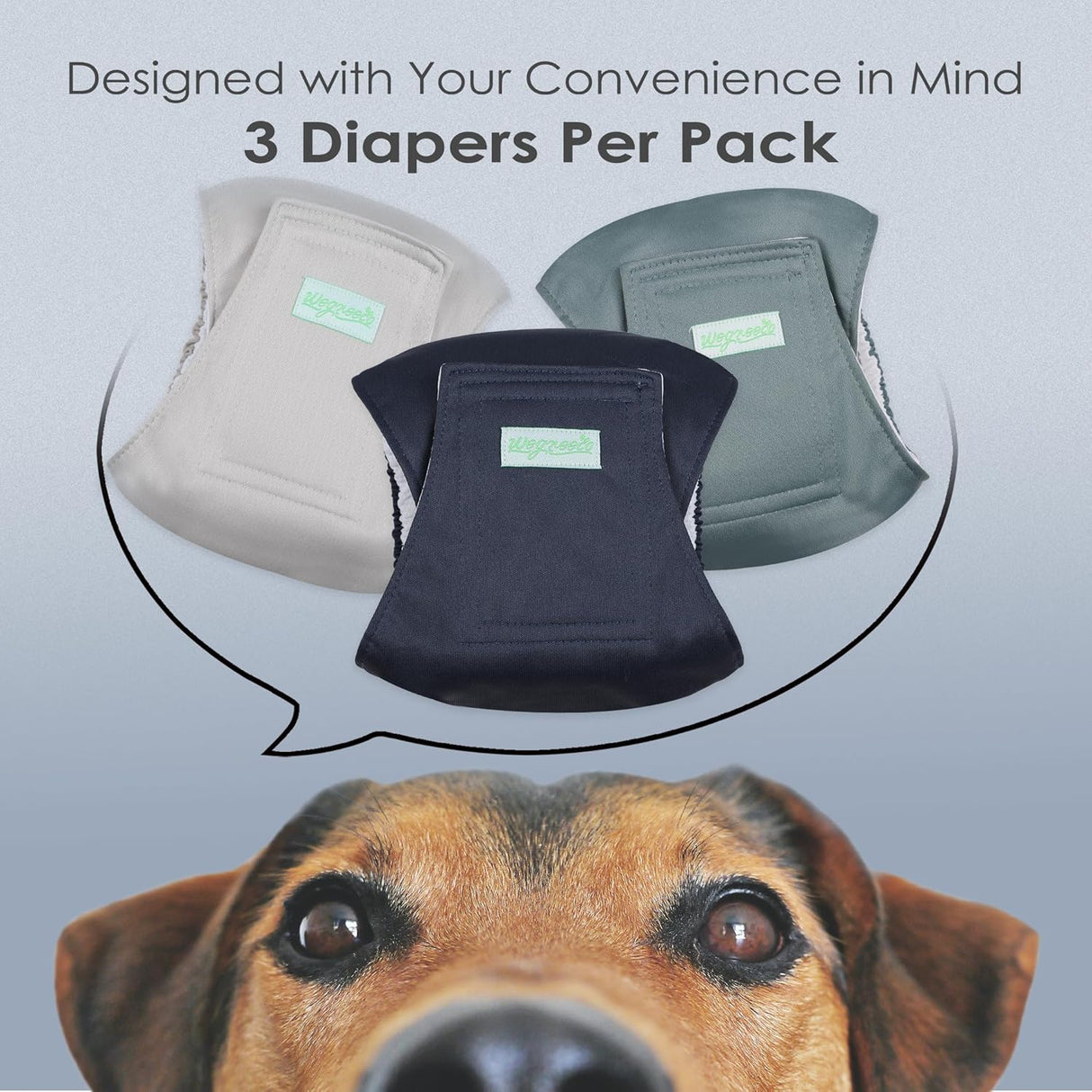 wegreeco Pañales lavables para el vientre pack 3 Pañales