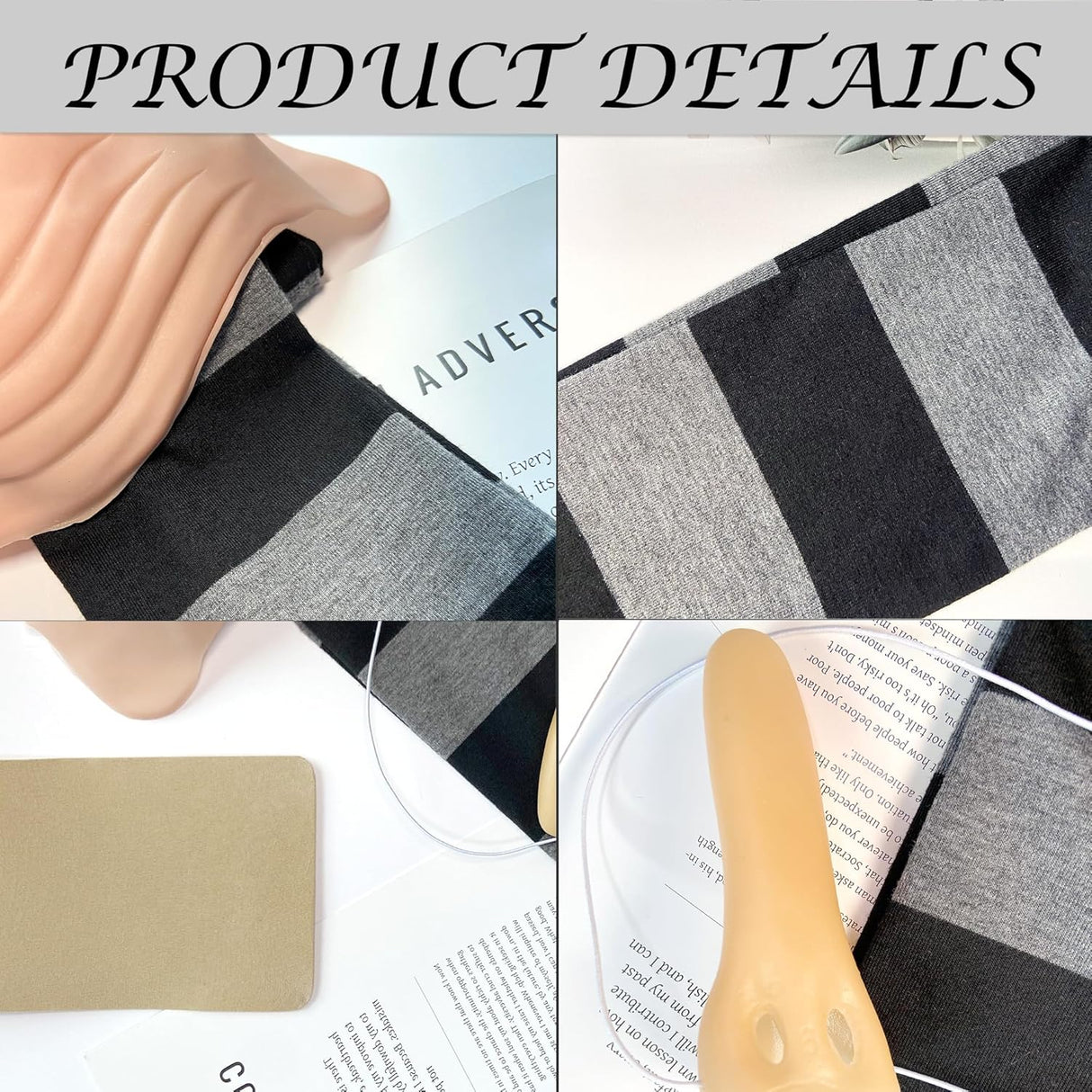 Accesorios de disfraz adultos, set de 4, nariz falsa y peluca.