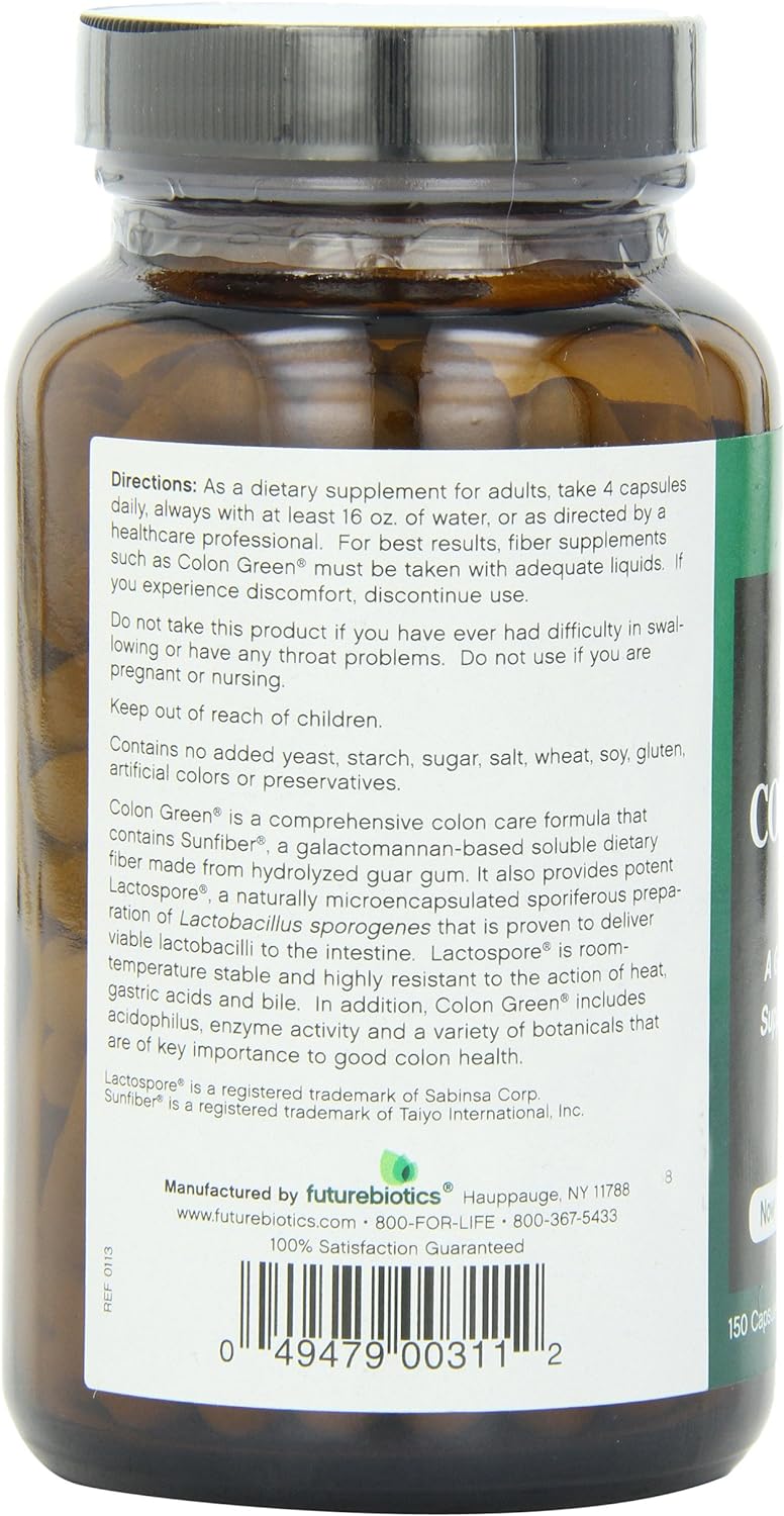 Cápsulas para el Colon Green, 150 unidades