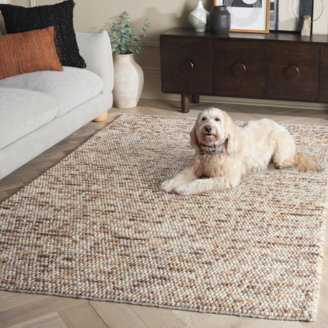 Alfombra de lana hecha a mano, ideal para sala y comedor (NAT620E)