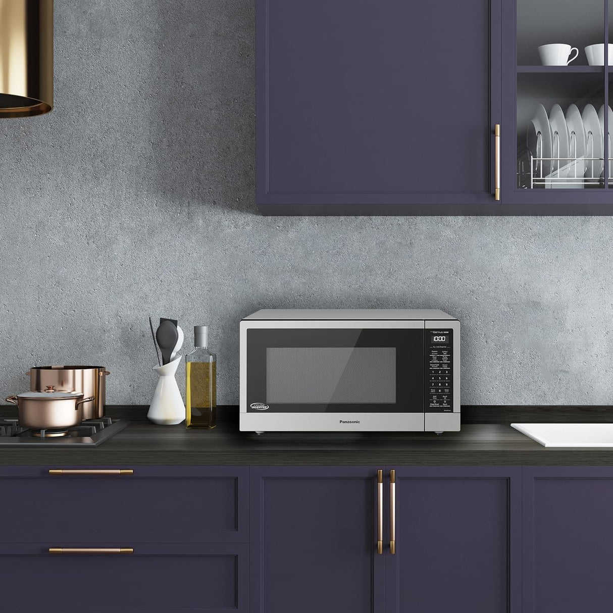 Microondas Panasonic 1.6 cu.ft 1250W con Sensor Genius NN-SN76LS