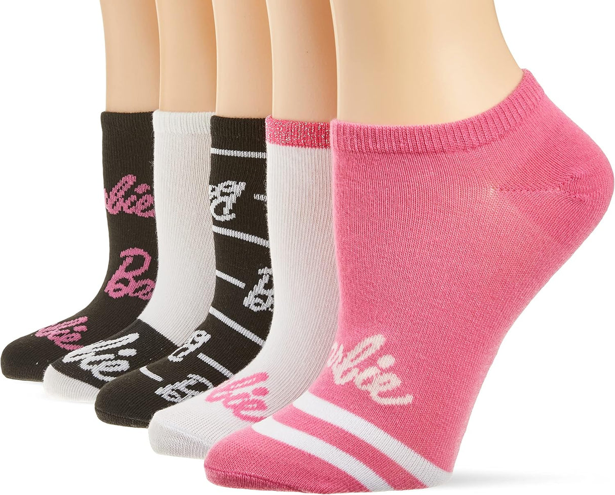 Calcetines deportivos Barbie Mujer 5 pares, tobillo, sin costura