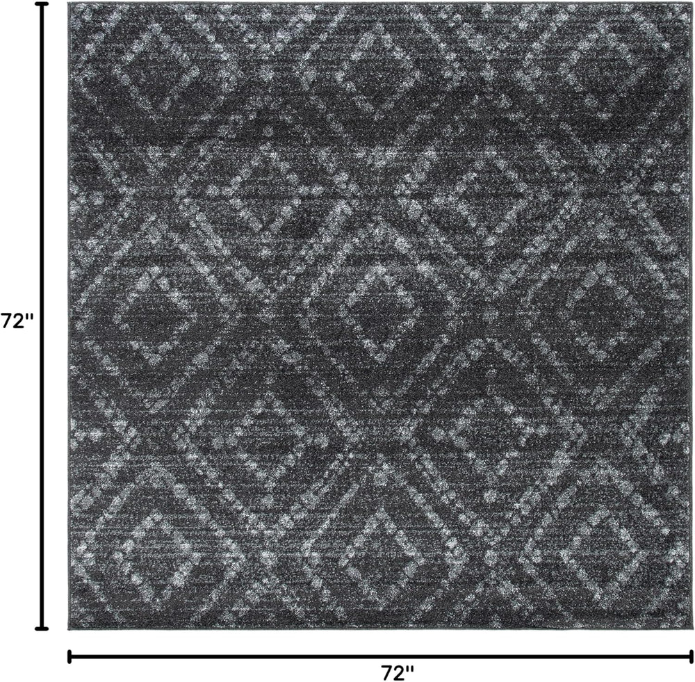 Alfombra moderna cuadrada gris oscuro 6' ADR131F