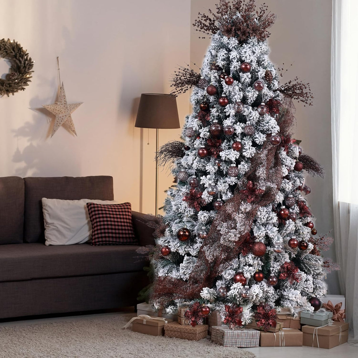 Flores Poinsettia Artificial 16 Pcs - Wironlst, Decoración Navidad