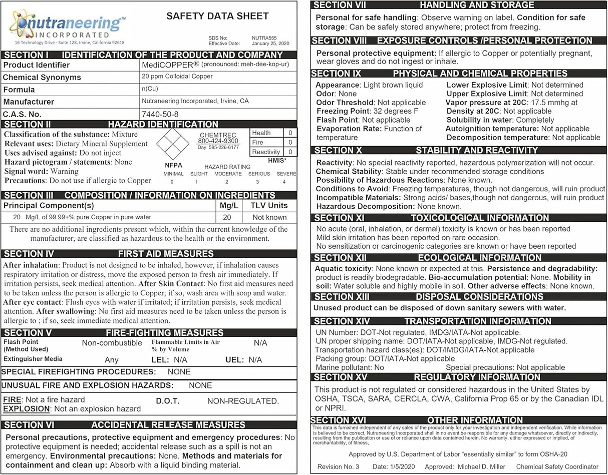 Suplementos Alimenticios Copper 500 mL
