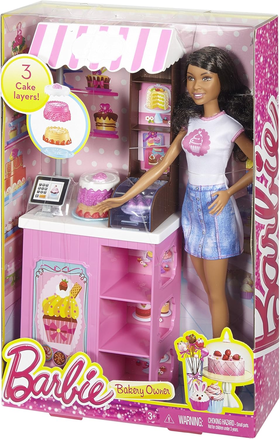 Barbie Carreras Set de Panadería con Muñeca Afroamericana