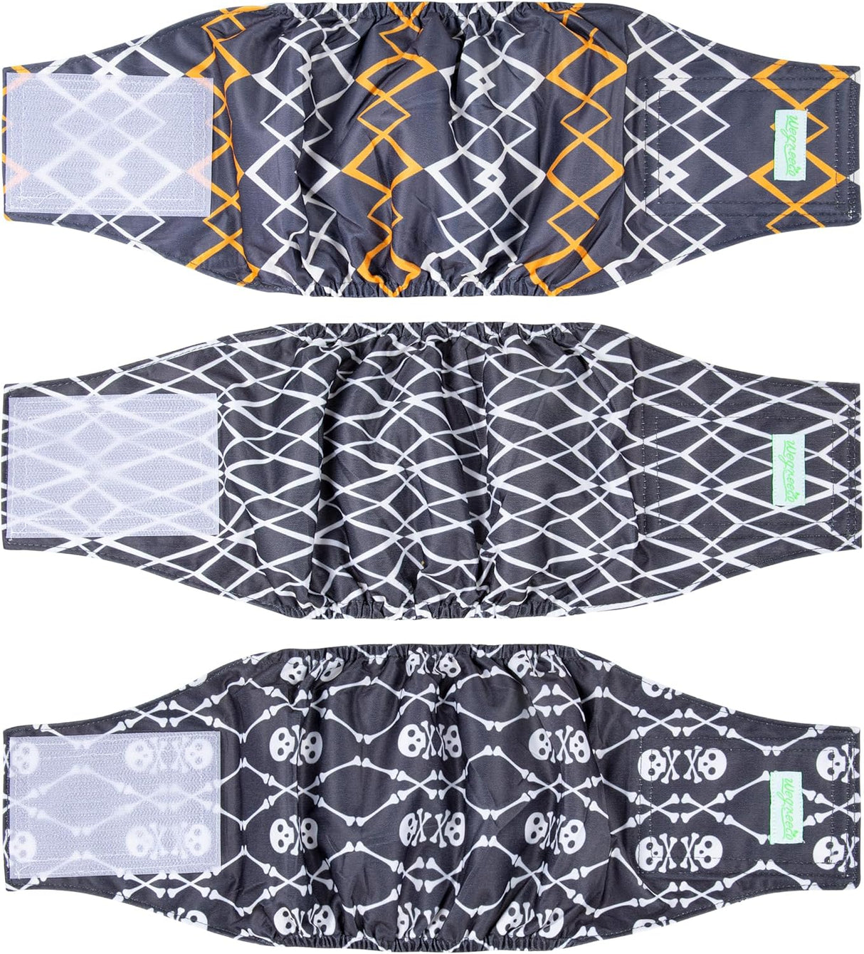 wegreeco Pañales lavables para vientre(negro geométrico S)