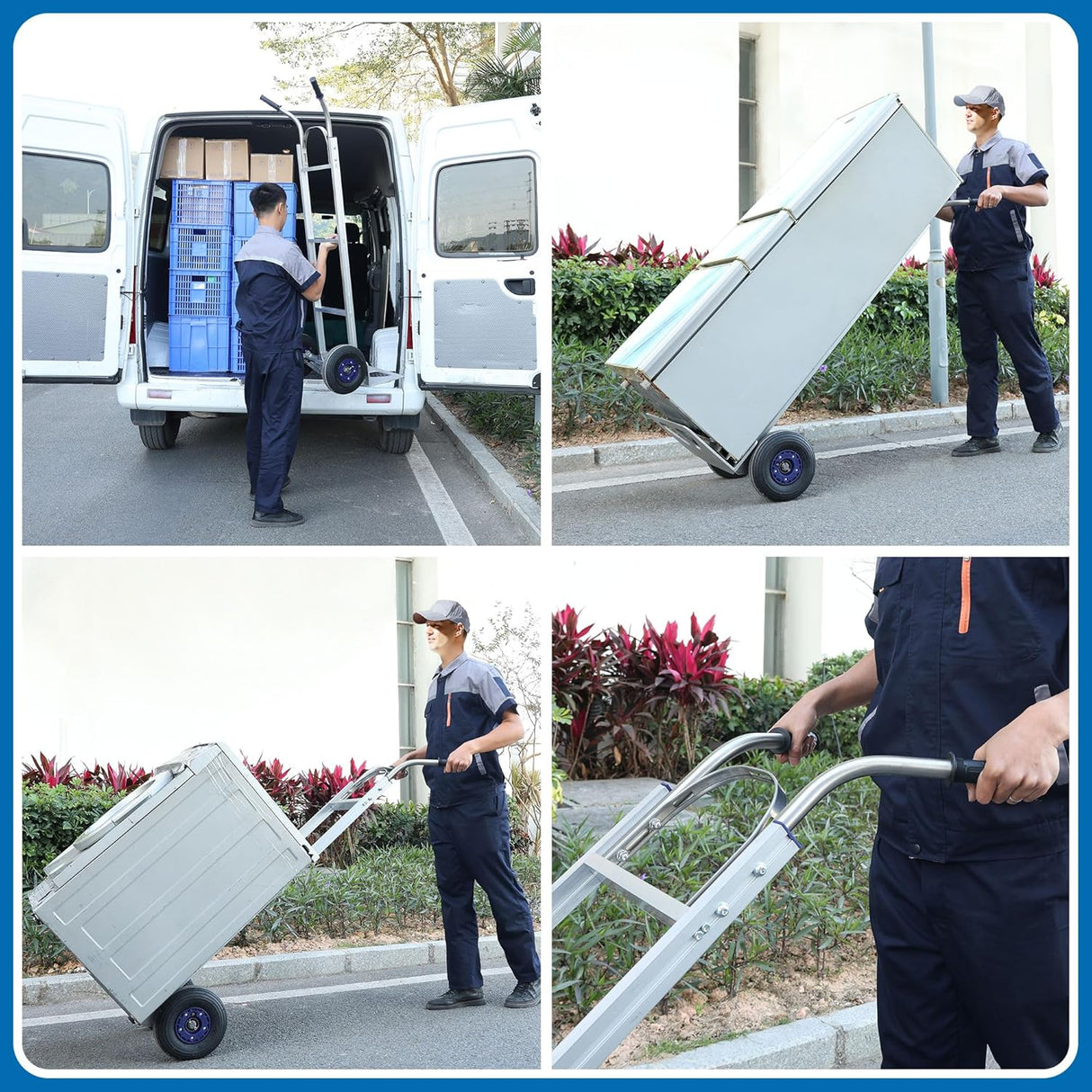 Carretilla de Aluminio HT200C 440 Lbs, Doble Pasamanos, Neumáticos