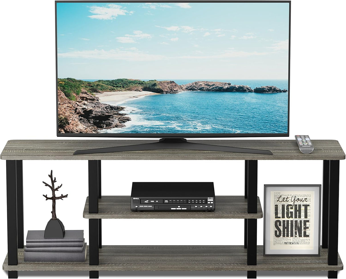 Furinno Soporte de TV 3 niveles hasta 50 sin herramientas 3D