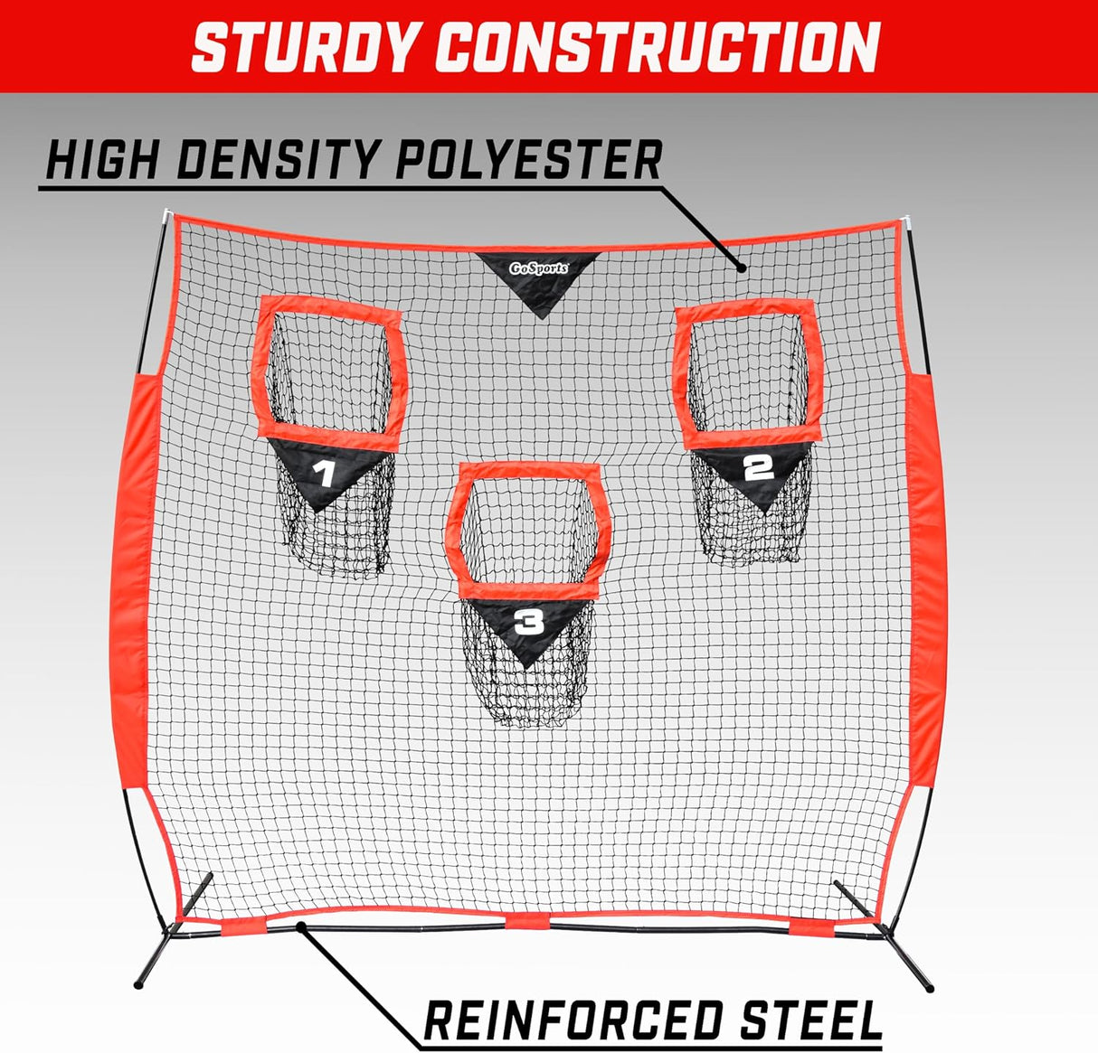 Red de lanzamiento de fútbol de 8x8 pies o 6x6 pies