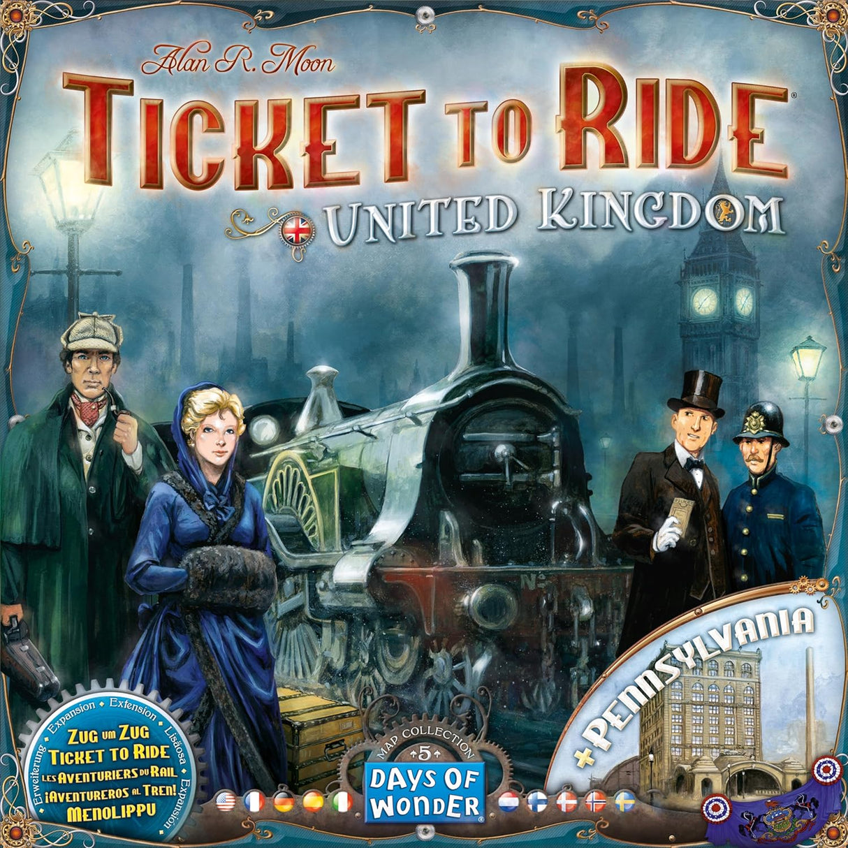 Expansión Ticket to Ride Reino Unido y Pennsylvania - Days of Wonder