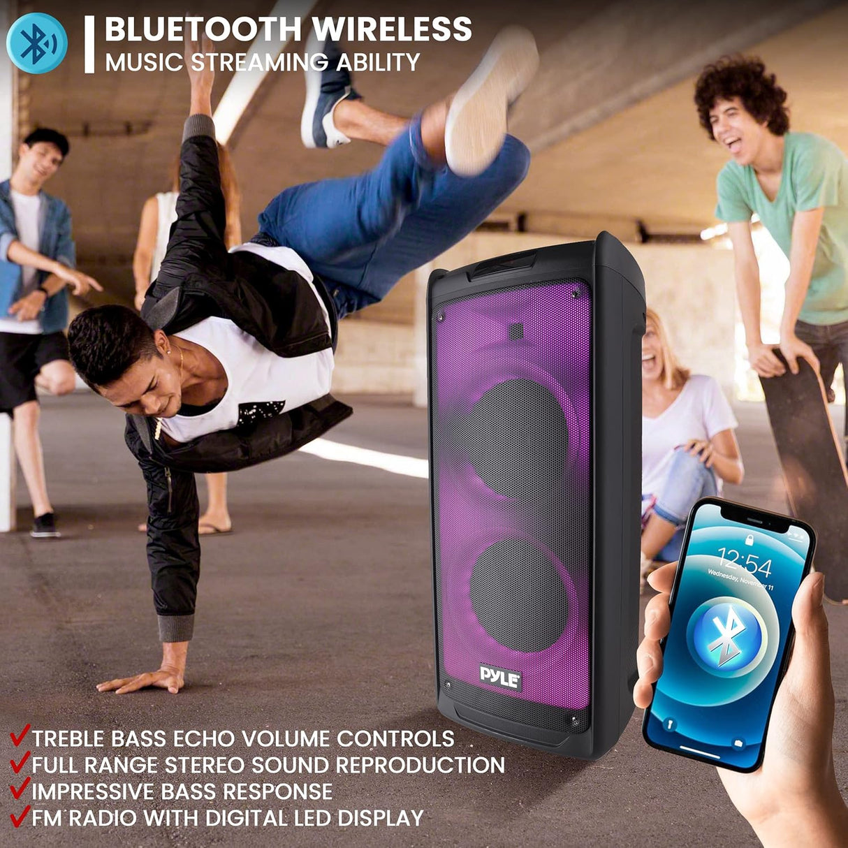 Sistema de altavoces PA Bluetooth portátil de 500 W