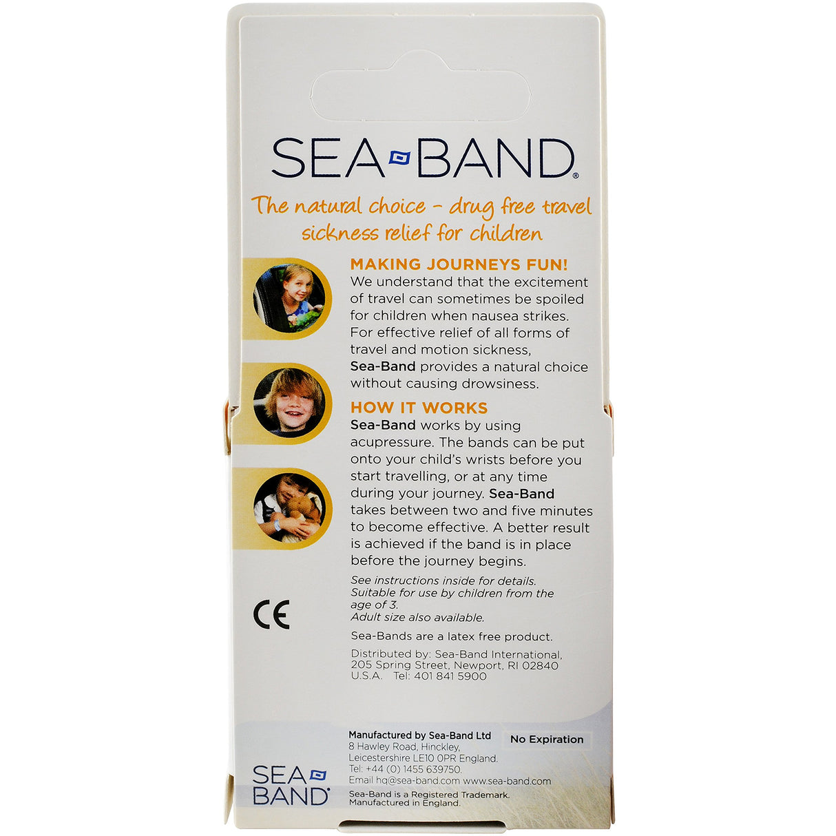 Pulsera para niños Sea-Band Alivio natural de las náuseas