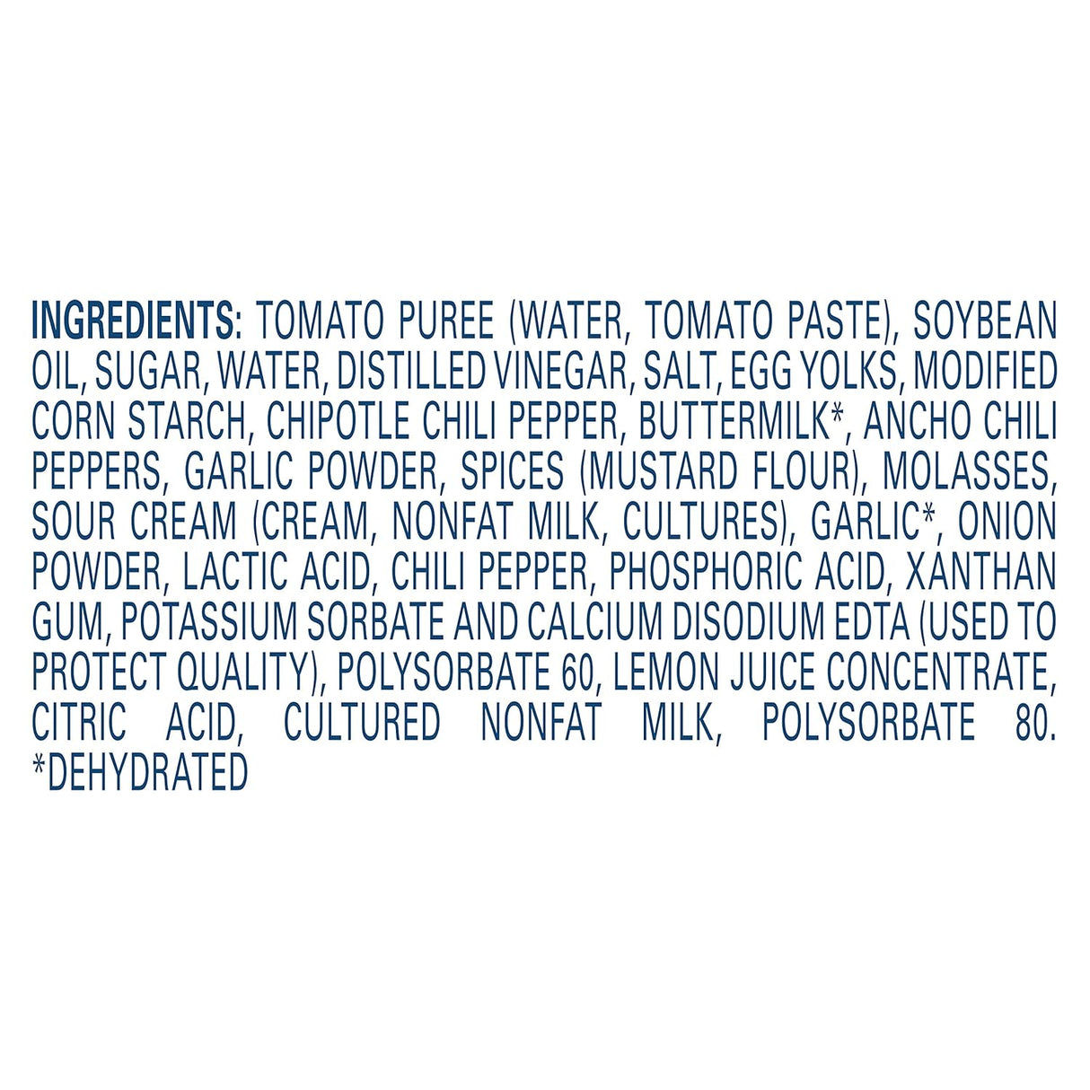 Salsa Ancho Chipotle Hellmann's 1 gal Vegetariana Sin Gluten