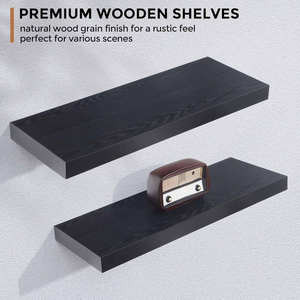 Estanterías Flotantes 2 Pack de Madera - 24 W x 9 D x 1.6 H