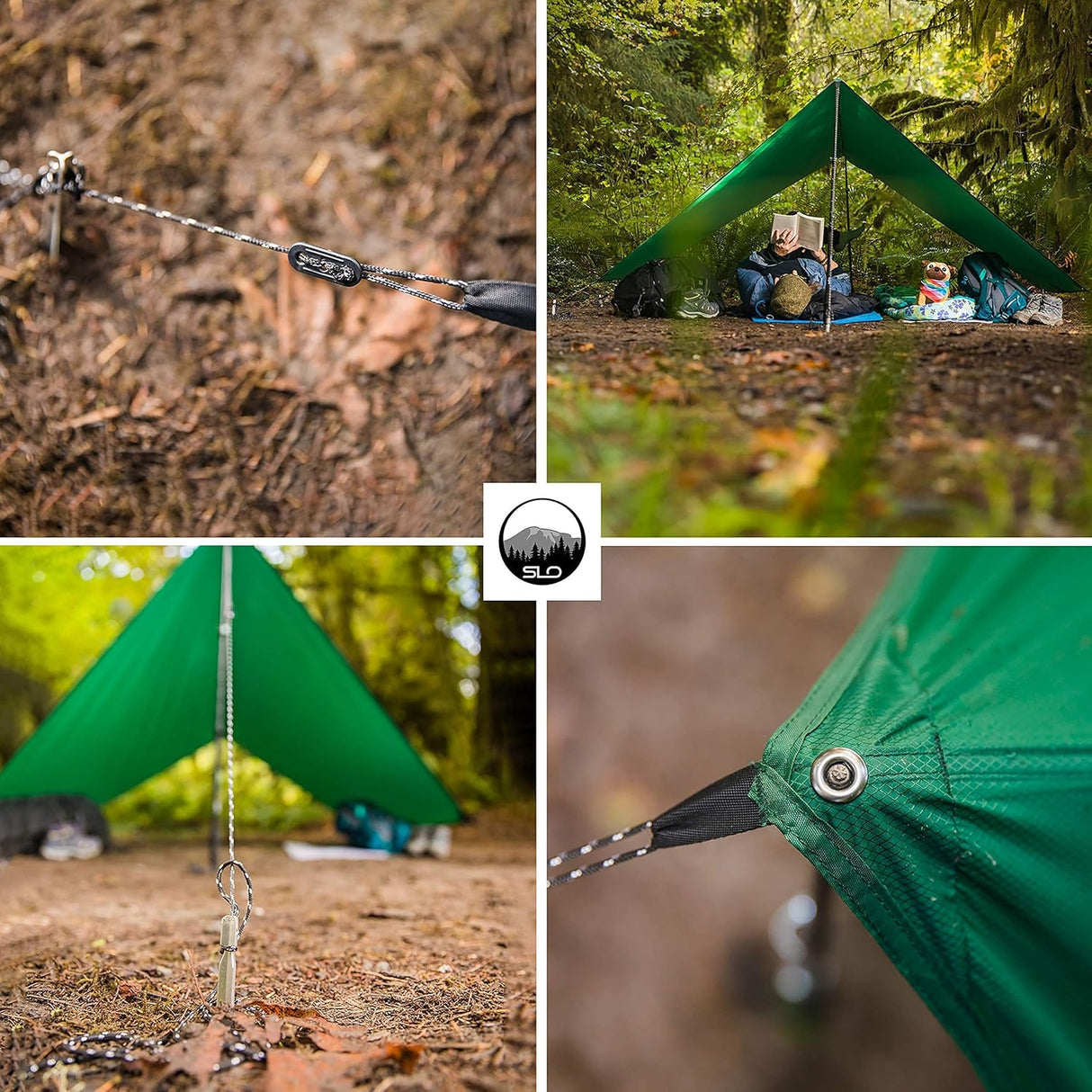 Hamaca de Camping con Red Antiinsectos y Lona Impermeable