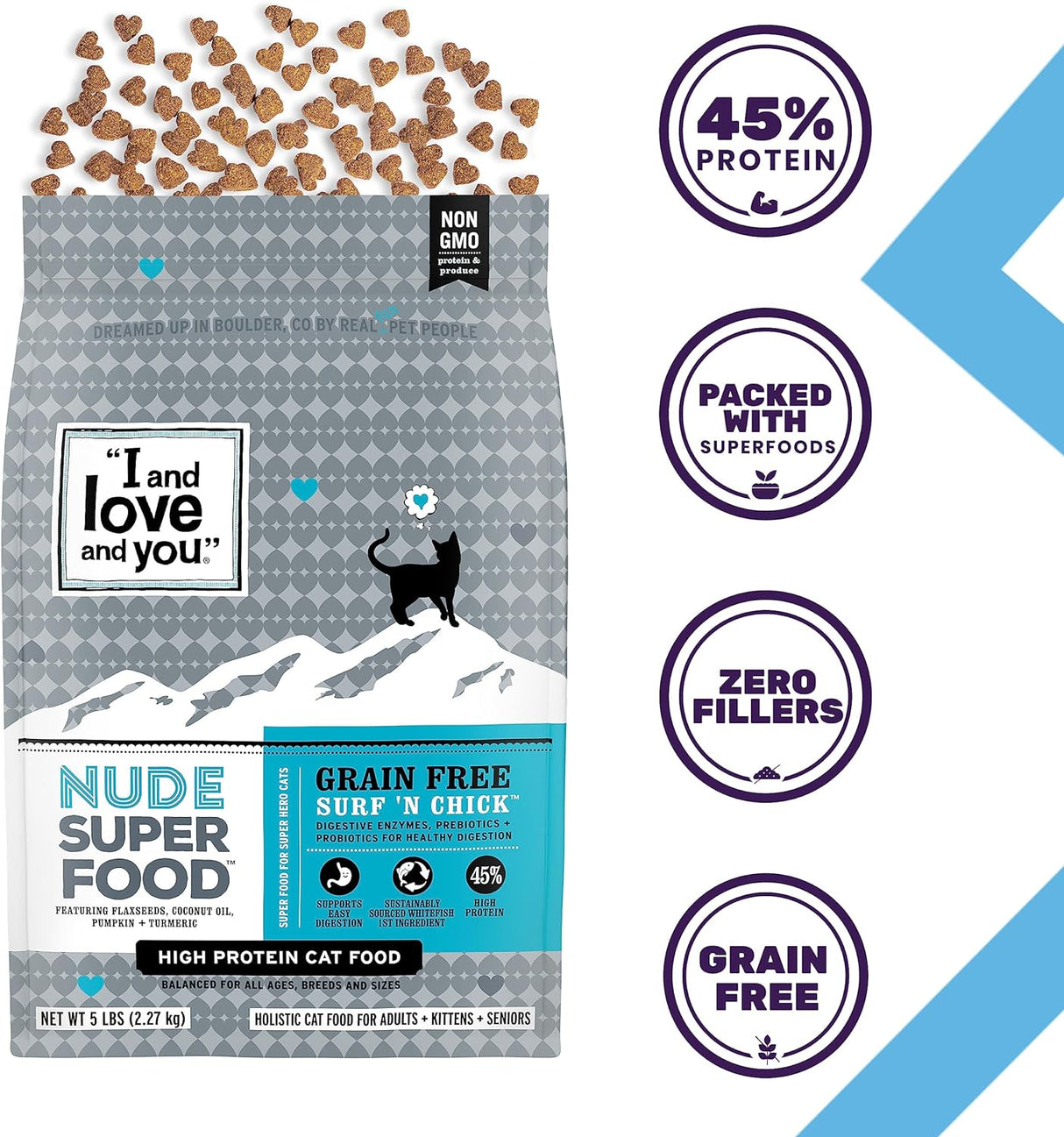 Alimento equilibrado, natural y sin granos para gatos, 5