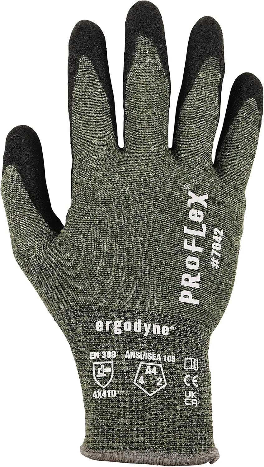 Guantes de trabajo palmas recubiertas de nitrilo talla M