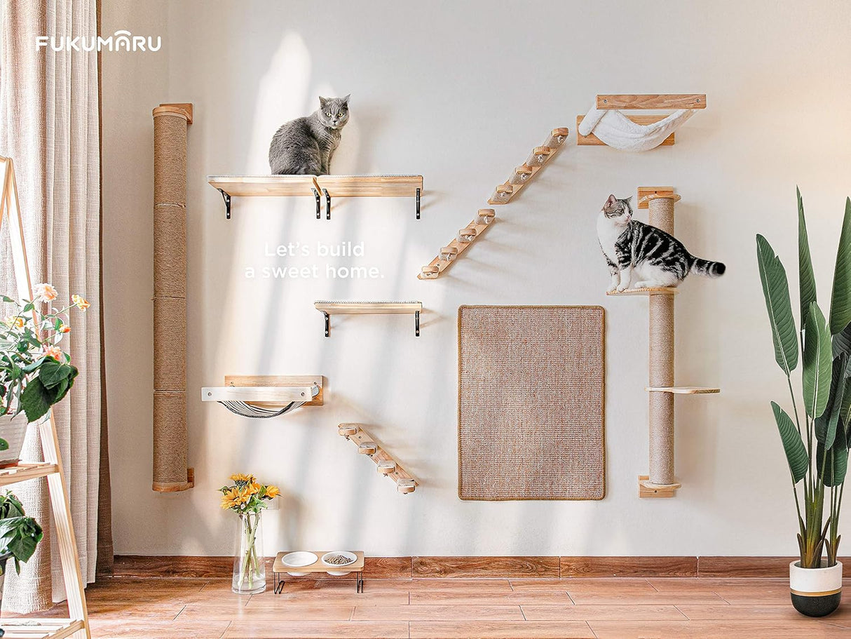 Alfombrilla de rascar para gatos para suel color marrón