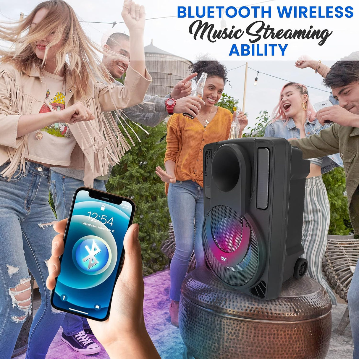 Parlante Portátil inalámbrico para fiesta PYLE-PRO PHPWA10TB