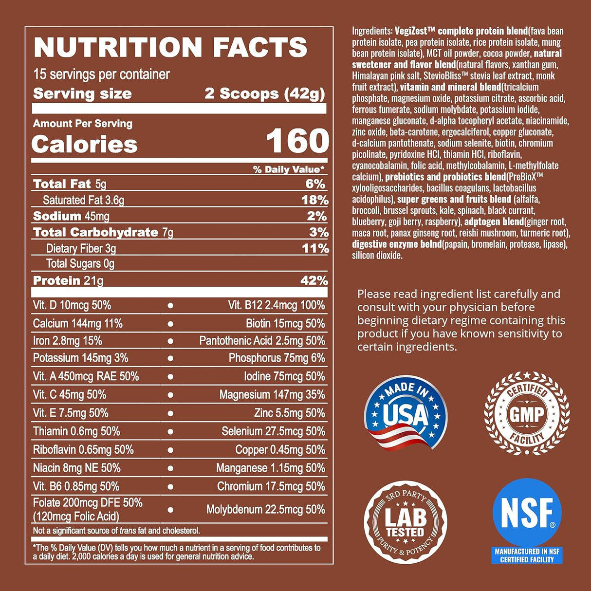 Suplementos Alimenticios Proteína en polvo a base de plantas