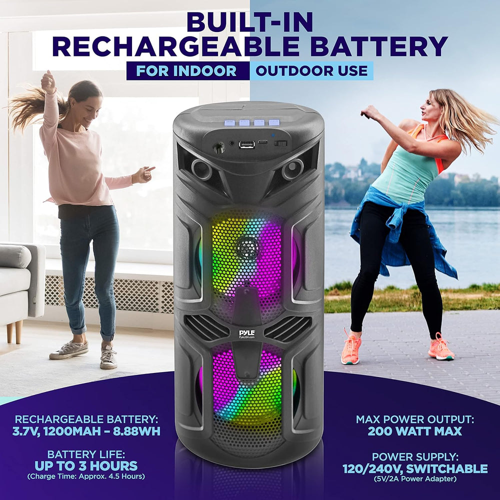 Altavoz PA portátil Bluetooth de 200 W PYLE-PRO PPHP2416B