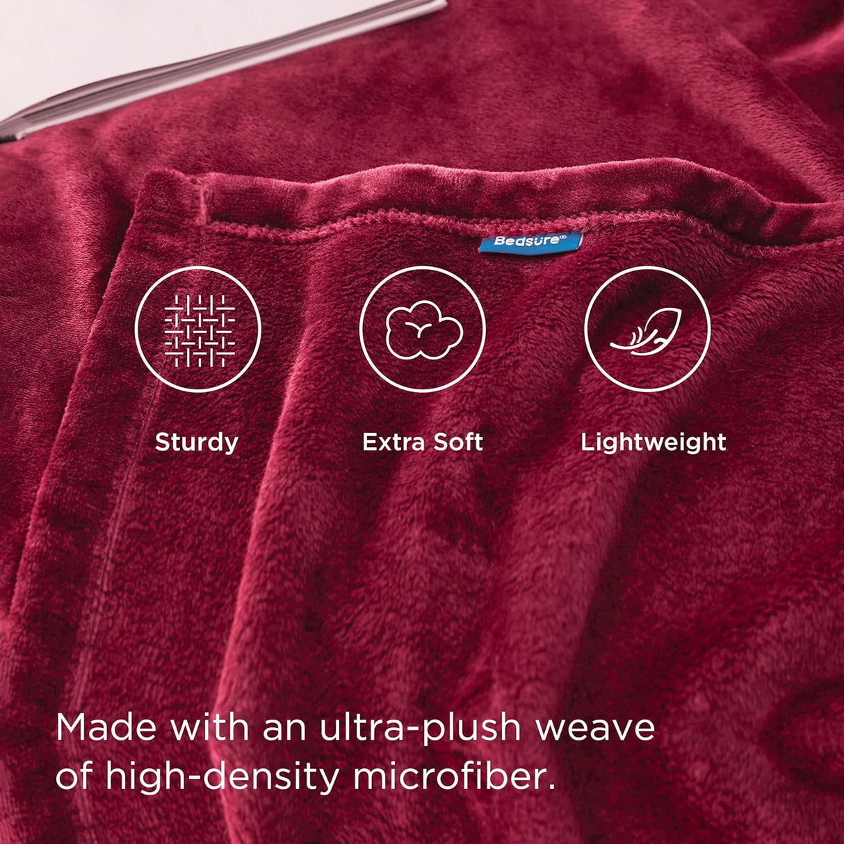 Manta de Microfibra Bedsure, Suave, Ligera y Lujosa