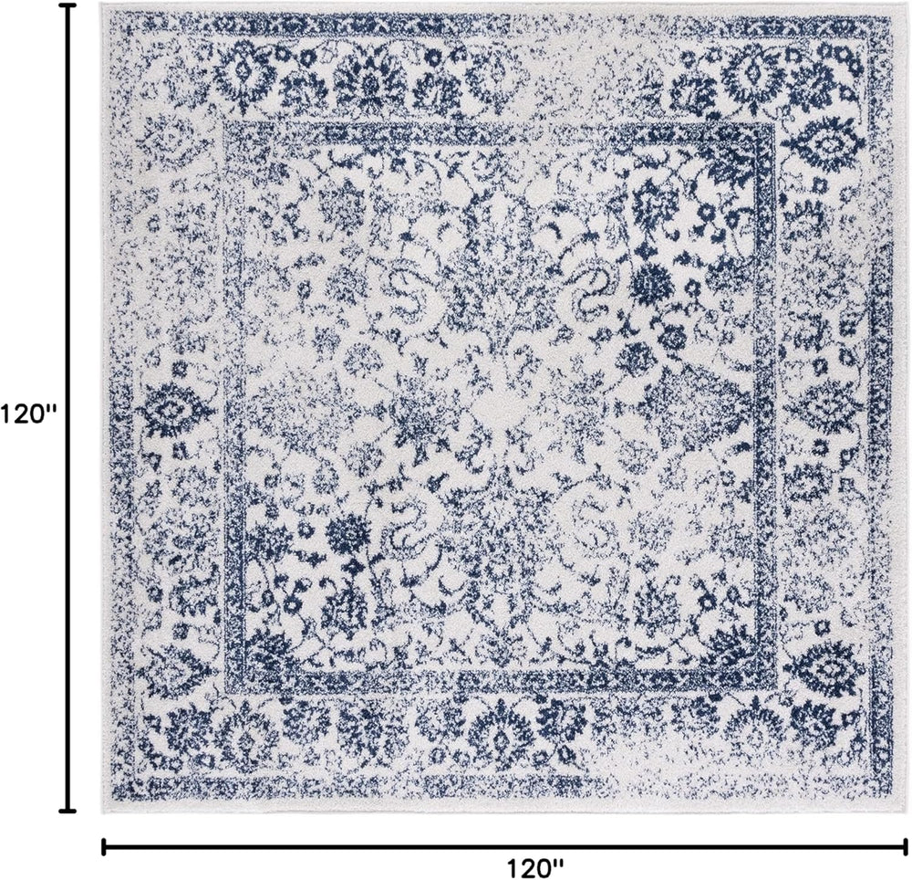 Alfombra Cuadrada Oriental Desgastada, Fácil Cuidado, ADR109M