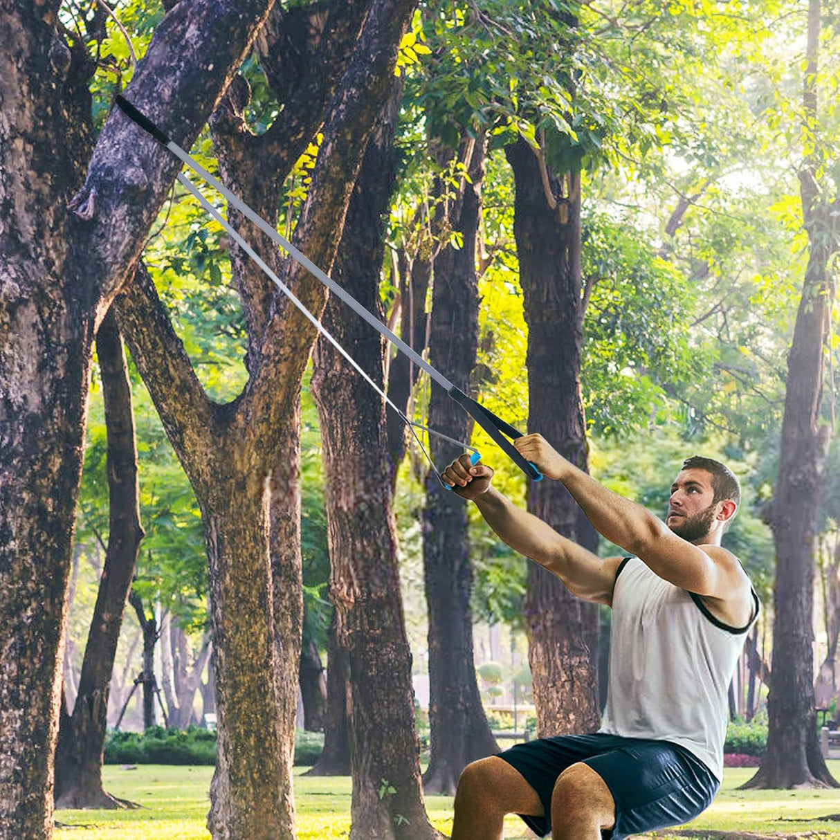 Bandas Elásticas de entrenamiento SERENELIFE SLGYMBAR100BL