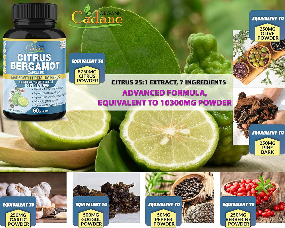 Suplementos Alimenticios cápsulas de extracto de bergamota