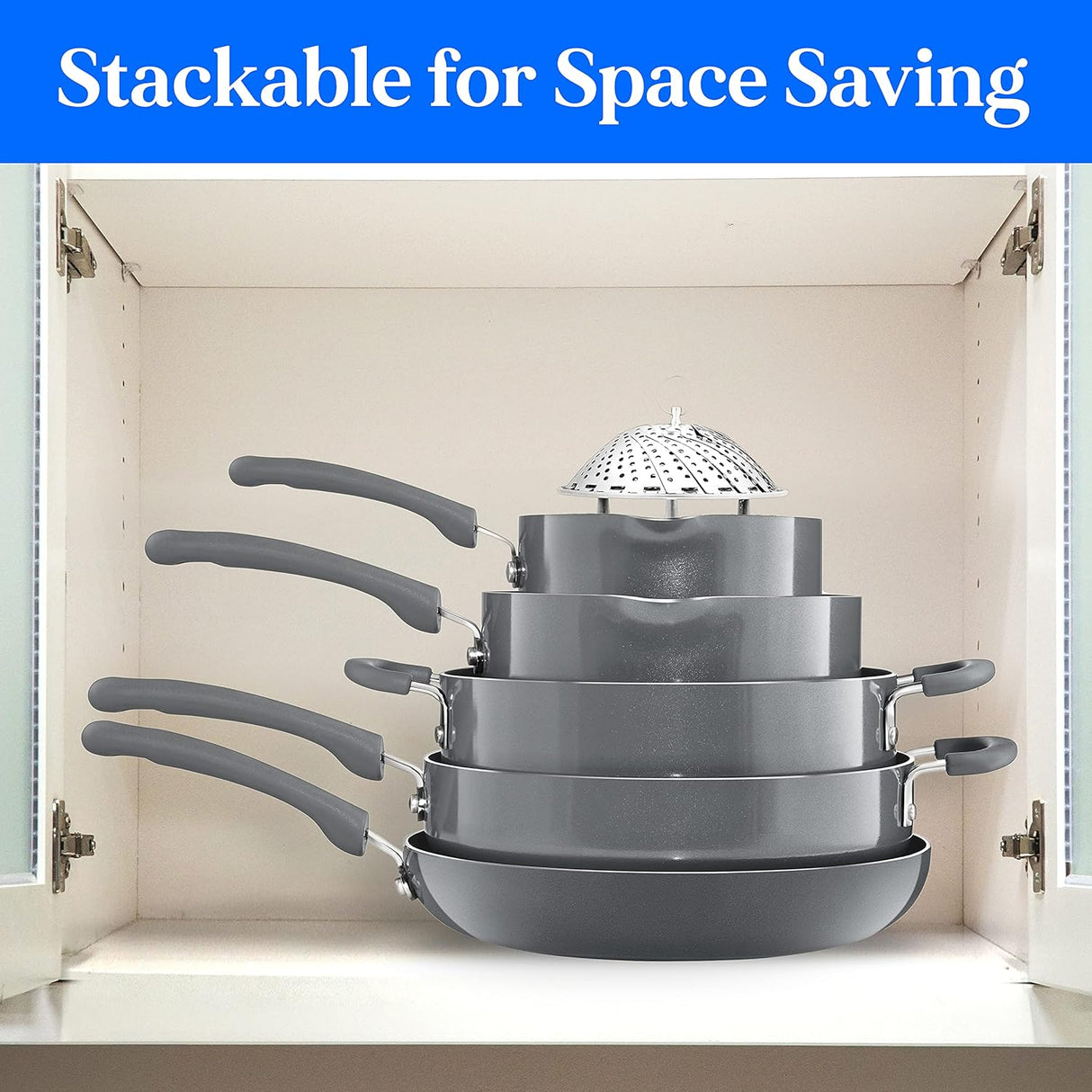 Juegos de Ollas antiadherentes NUTRICHEF NCCWSTKGRY