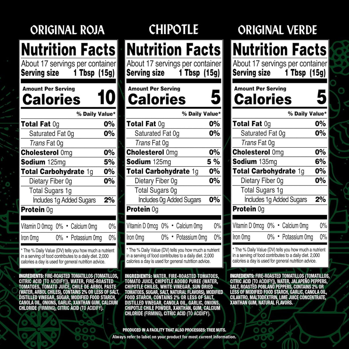 Salsas HERDEZ Taquería, Habanero, Verde, Roja, 6 Pack 9 oz